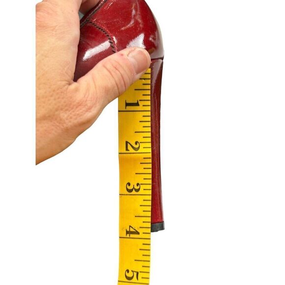 Me Too Red Patent Leather High Heel Loafers Size 8 - Picture 5 of 9